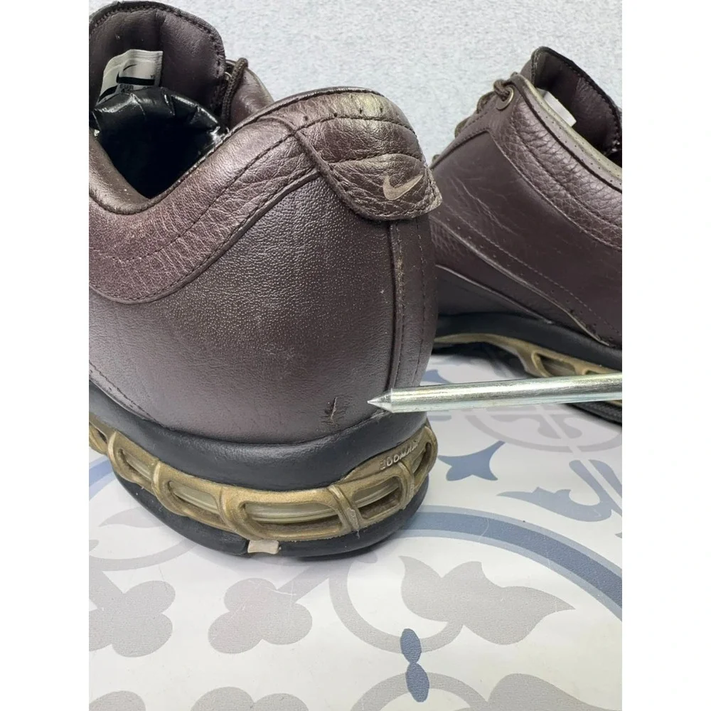 NIKE GOLF Zoom Air Tour Premium Shoes Men's Size 10 379216-272 Brown‎ Leather